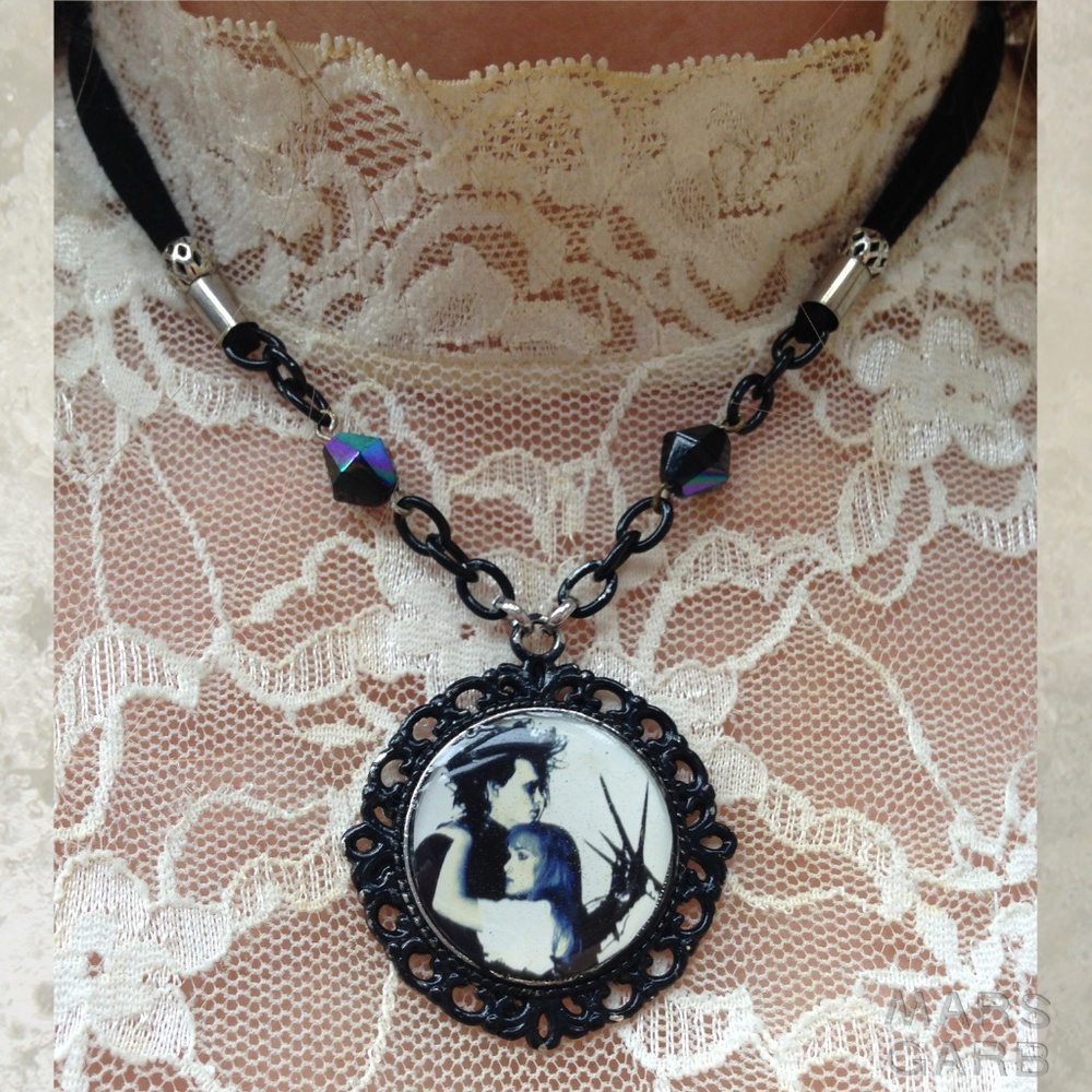 Handmade Edward Scissorhands Necklace